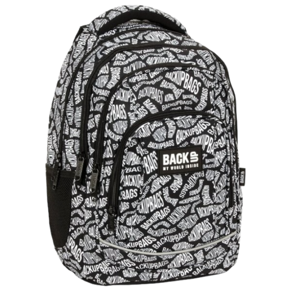 Ghiozdan pentru copii BackUP Black & White Black White Black/ 24 l photo 1 Ghiozdan pentru copii BackUP Black & White Black White Black/ 24 l photo 1