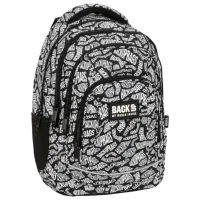 Ghiozdan pentru copii BackUP Black & White Black White Black/ 24 l