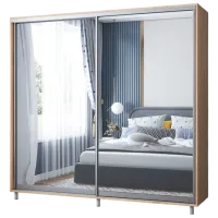 Dulap pentru haine Glisant Mobildor-Lux ARON 2000 3025 200 x 60 x 220 / PAL / Stejar Sonoma