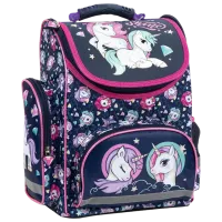 Ghiozdan pentru copii Derform Unicorn Blue Pink Blue