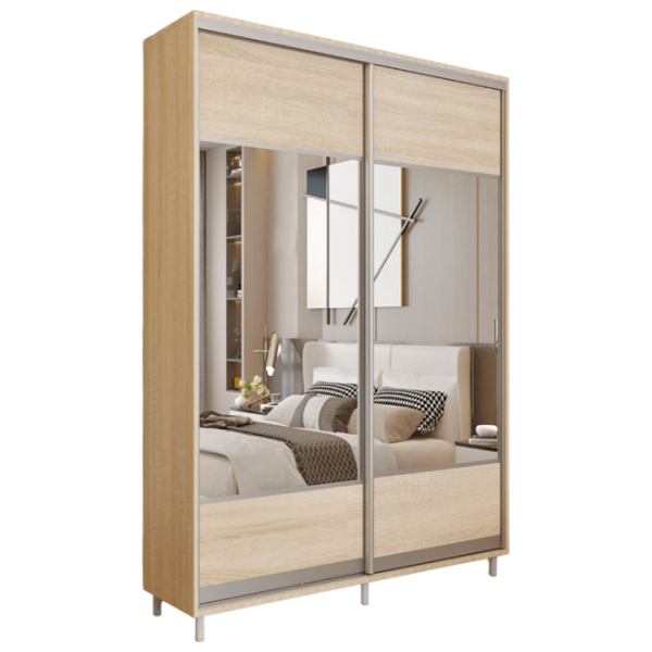 Dulap pentru haine Glisant Mobildor-Lux ARON S 1300 K1 3025 130 x 60 x 220 / PAL / Stejar Sonoma photo 1 Dulap pentru haine Glisant Mobildor-Lux ARON S 1300 K1 3025 130 x 60 x 220 / PAL / Stejar Sonoma photo 1