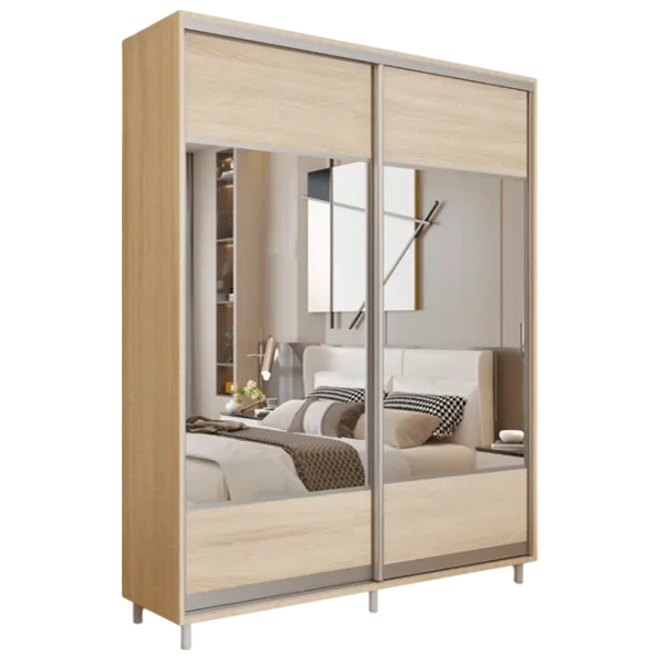 Dulap pentru haine Glisant Mobildor-Lux ARON S 1800 K1 3025 180 x 60 x 220 / PAL / Stejar Sonoma photo 1 Dulap pentru haine Glisant Mobildor-Lux ARON S 1800 K1 3025 180 x 60 x 220 / PAL / Stejar Sonoma photo 1