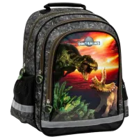 Ghiozdan pentru copii Derform Dinosaurs Black Gray Black/ 24 l