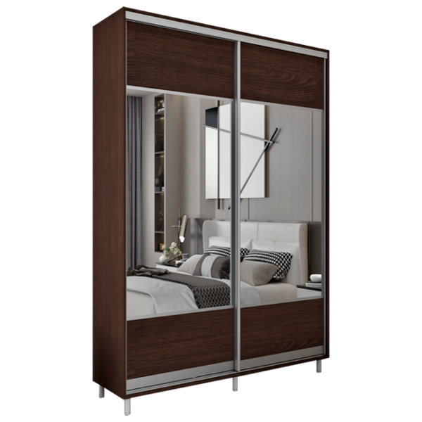 Dulap pentru haine Glisant Mobildor-Lux ARON S 1500 K1 2226 150 x 60 x 220 / PAL / Wenghe photo 1