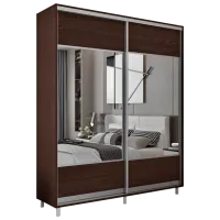 Dulap pentru haine Glisant Mobildor-Lux ARON S 1900 K1 2226 190 x 60 x 220 / PAL / Wenghe