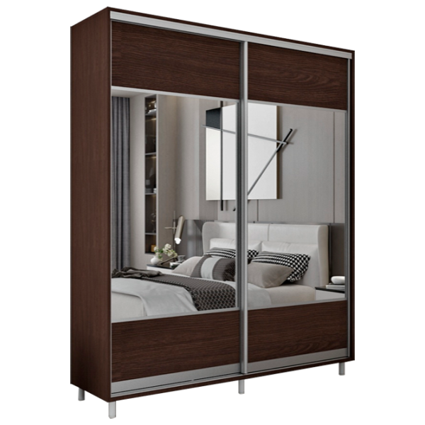 Dulap pentru haine Glisant Mobildor-Lux ARON S 2000 K1 2226 200 x 60 x 220 / PAL / Wenghe photo 1 Dulap pentru haine Glisant Mobildor-Lux ARON S 2000 K1 2226 200 x 60 x 220 / PAL / Wenghe photo 1