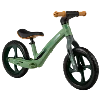 Велосипед MoMi MIZO 12" Алюминий/ Зелёный Черный