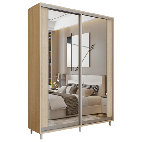 Dulap pentru haine Glisant Mobildor-Lux ARON S 1600 K2 3025 160 x 60 x 220 / PAL / Stejar Sonoma photo 1 Dulap pentru haine Glisant Mobildor-Lux ARON S 1600 K2 3025 160 x 60 x 220 / PAL / Stejar Sonoma photo 1