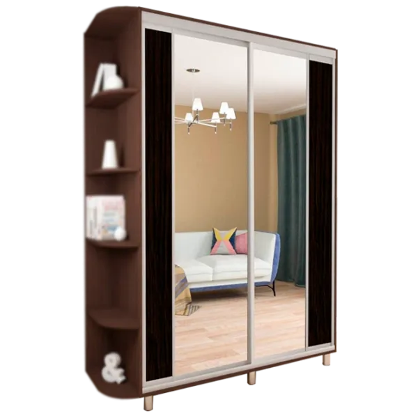 Dulap pentru haine Glisant Mobildor-Lux ARON S 1300 K2 2226 130 x 60 x 220 / PAL / Wenghe photo 1