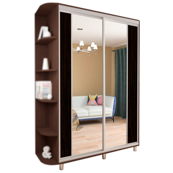 Dulap pentru haine Glisant Mobildor-Lux ARON S 1300 K2 2226 130 x 60 x 220 / PAL / Wenghe photo 1