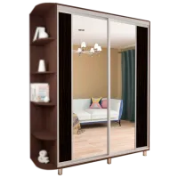 Dulap pentru haine Glisant Mobildor-Lux ARON S 1500 K2 2226 150 x 60 x 220 / PAL / Wenghe