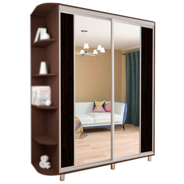 Dulap pentru haine Glisant Mobildor-Lux ARON S 1900 K2 2226 190 x 60 x 220 / PAL / Wenghe photo 1