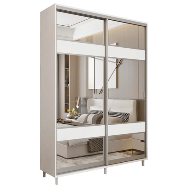 Dulap pentru haine Glisant Mobildor-Lux ARON S 1000 K3 8681 100 x 60 x 220 / PAL / Alb briliant photo 1 Dulap pentru haine Glisant Mobildor-Lux ARON S 1000 K3 8681 100 x 60 x 220 / PAL / Alb briliant photo 1
