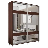 Dulap pentru haine Glisant Mobildor-Lux ARON S 1300 K3 2226 130 x 60 x 220 / PAL / Wenghe