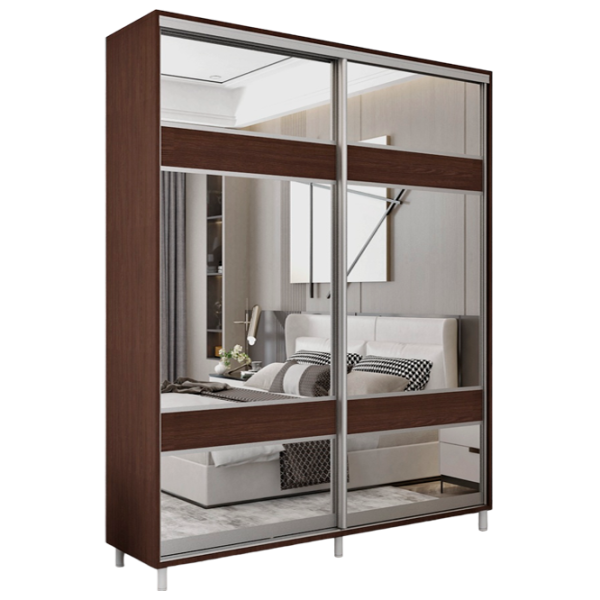 Dulap pentru haine Glisant Mobildor-Lux ARON S 1500 K3 2226 150 x 60 x 220 / PAL / Wenghe photo 1