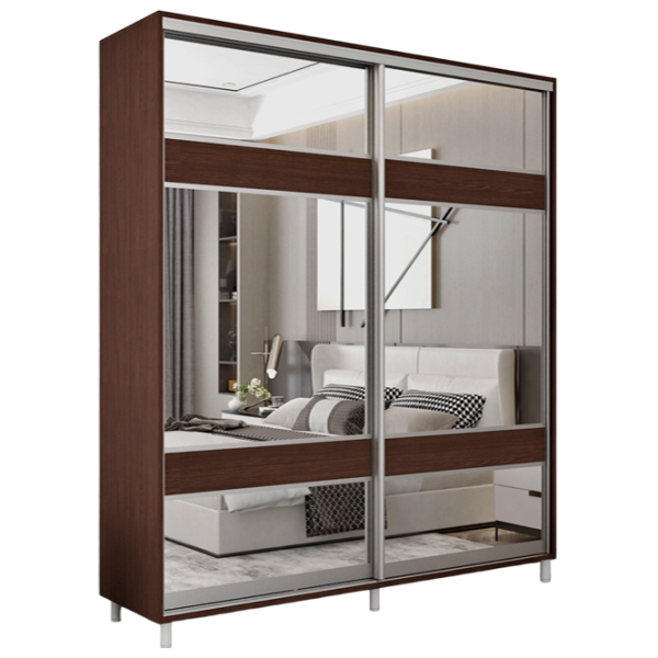 Dulap pentru haine Glisant Mobildor-Lux ARON S 1800 K3 2226 180 x 60 x 220 / PAL / Wenghe photo 1