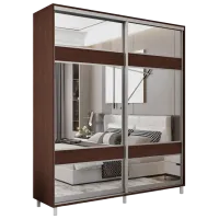 Dulap pentru haine Glisant Mobildor-Lux ARON S 19000 K3 2226 190 x 60 x 220 / PAL / Wenghe