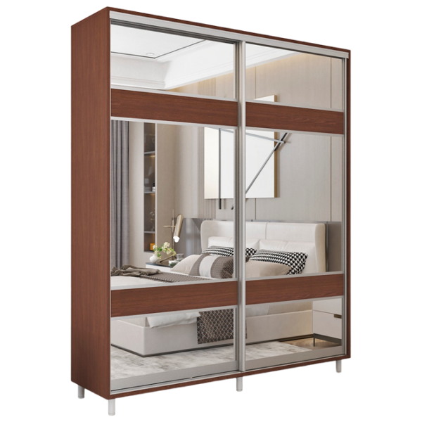 Dulap pentru haine Glisant Mobildor-Lux ARON 1000 K3 2226 100 x 60 x 220 / PAL / Wenghe photo 1