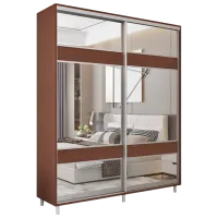 Dulap pentru haine Glisant Mobildor-Lux ARON 1100 K3 2226 110 x 60 x 220 / PAL / Wenghe