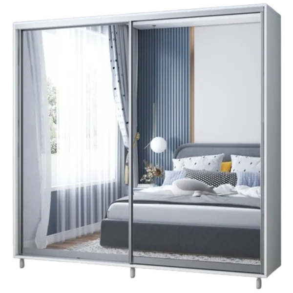 Шкаф cupe Mobildor-Lux ARON S 2000 K3 8681 200 x 60см x 220 / LPAL / Бриллиантовый белый photo 1 Шкаф cupe Mobildor-Lux ARON S 2000 K3 8681 200 x 60см x 220 / LPAL / Бриллиантовый белый photo 1