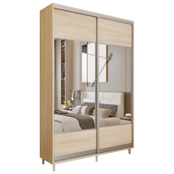 Dulap pentru haine Glisant Mobildor-Lux ARON 1300 K1 3025 130 x 60 x 220 / PAL / Stejar Sonoma photo 1