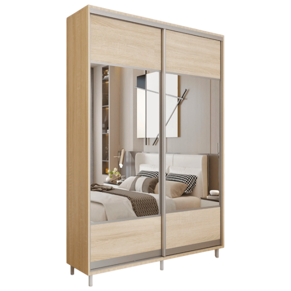 Dulap pentru haine Glisant Mobildor-Lux ARON 1300 K1 3025 130 x 60 x 220 / PAL / Stejar Sonoma photo 1