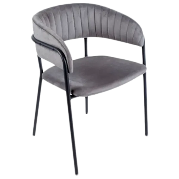 Scaun de bucătărie Caris Lotus Stofă/ Black Gray photo 1