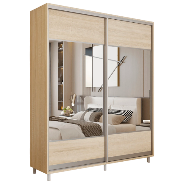 Dulap pentru haine Glisant Mobildor-Lux ARON 2000 K1 3025 200 x 60 x 220 / PAL / Stejar Sonoma photo 1 Dulap pentru haine Glisant Mobildor-Lux ARON 2000 K1 3025 200 x 60 x 220 / PAL / Stejar Sonoma photo 1