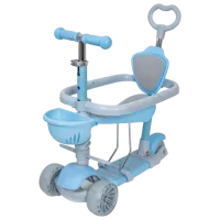 Trotinetă pentru copii cu trei roți 4Play Multi 5 in 1 (643110) 25 kg/ Blue