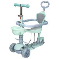 Детский трёхколёсный самокат 4Play Multi 5 in 1 (643108) 25 кг/ Мятный