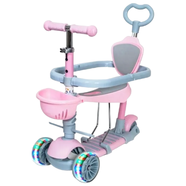Детский трёхколёсный самокат 4Play Multi 5 in 1 (643105) 25 кг/ Розовый photo 1 Детский трёхколёсный самокат 4Play Multi 5 in 1 (643105) 25 кг/ Розовый photo 1