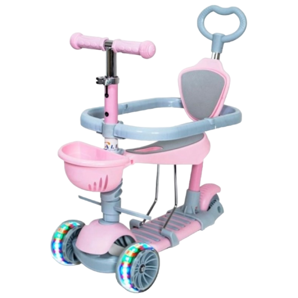 Детский трёхколёсный самокат 4Play Multi 5 in 1 (643105) 25 кг/ Розовый photo 1 Детский трёхколёсный самокат 4Play Multi 5 in 1 (643105) 25 кг/ Розовый photo 1
