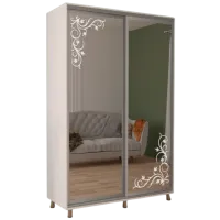 Dulap cupe Mobildor-Lux ARON S 2000 desen 8681 200 x 60 x 220 / PAL / Alb briliant