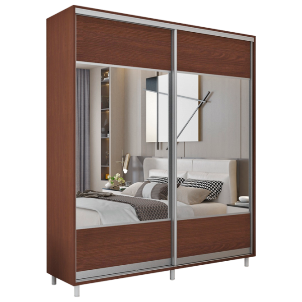 Dulap pentru haine Glisant Mobildor-Lux ARON 2200 K1 2226 220 x 60 x 220 / PAL / Wenghe photo 1