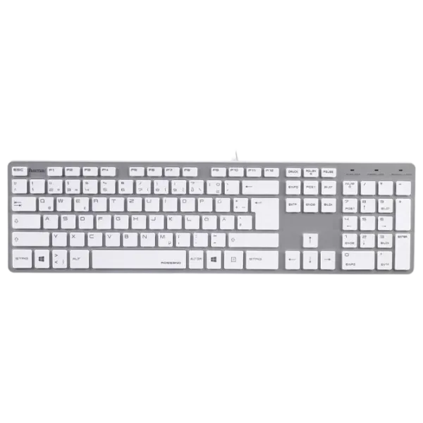 Tastatură Hama Rossano Cu fir/ White photo 1