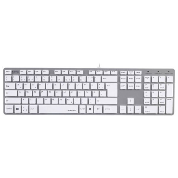 Tastatură Hama Rossano Cu fir/ White photo 1