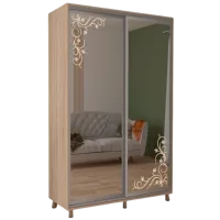 Dulap cupe Mobildor-Lux ARON S 1100 desen 3025 110 x 60 x 220 / PAL / Stejar Sonoma