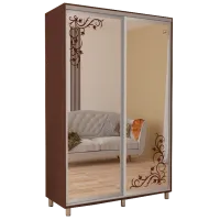 Шкаф cupe Mobildor-Lux ARON S 1000 desen 2226 100 x 60см x 220 / ЛДСП / Венге