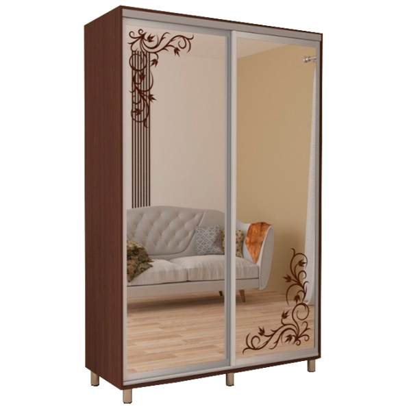 Шкаф cupe Mobildor-Lux ARON S 1900 desen 2226 190 x 60см x 220 / ЛДСП / Венге photo 1