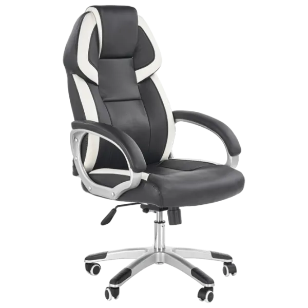 Fotoliu de birou Halmar Barton Piele artificială/ Black White photo 1