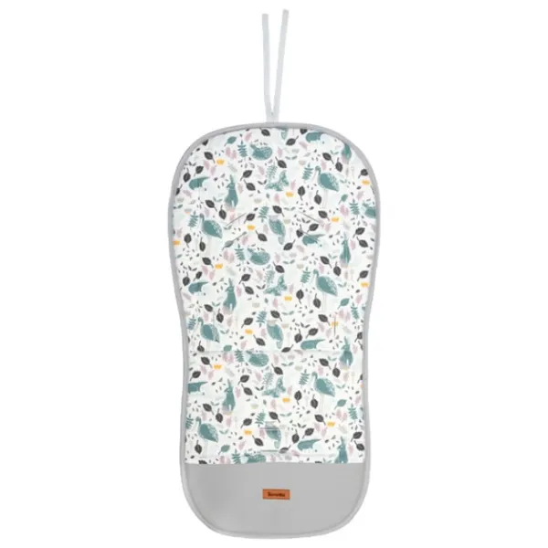 Salteluța pentru cărucior Sensillo Velvet 207545 Bumbac, polister/ Frunze/ Gray photo 1