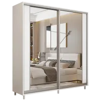 Dulap pentru haine Glisant Mobildor-Lux ARON 2300 K2 8681 230 x 60 x 220 / PAL / Alb briliant