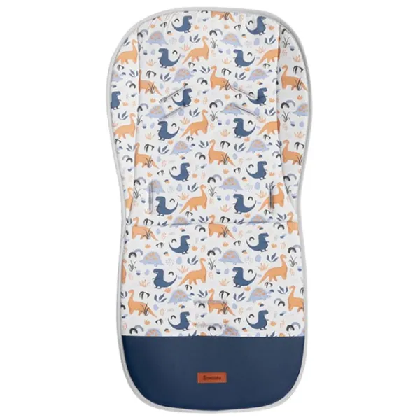 Salteluța pentru cărucior Sensillo Velvet 207548 Bumbac, polister/ Dinozauri/ Dark Blue photo 1
