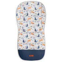 Матрасик для коляски Sensillo Velvet 207548 Хлопок, полиэстер/ Динозавры/ Тёмно синий