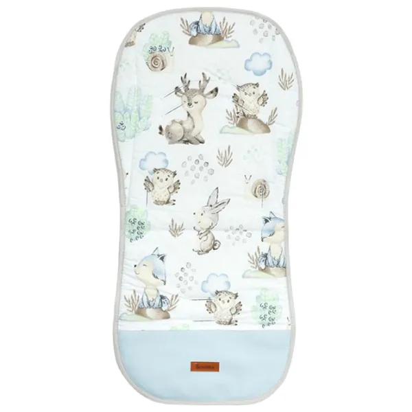 Salteluța pentru cărucior Sensillo Velvet 207531 Bumbac, polister/ Animale/ Light Blue photo 1