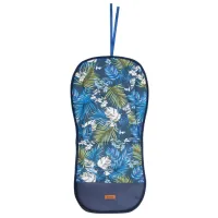 Матрасик для коляски Sensillo Velvet 207540 Хлопок, полиэстер/ Листья/ Синий