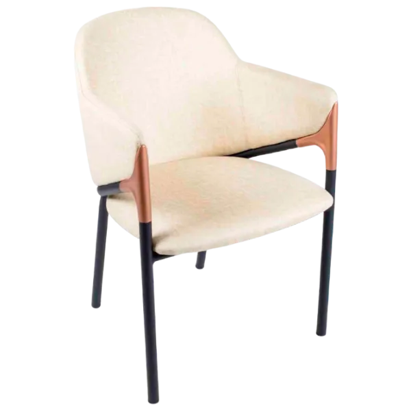 Scaun de bucătărie Caris Larsen Stofă/ Beige Black photo 1