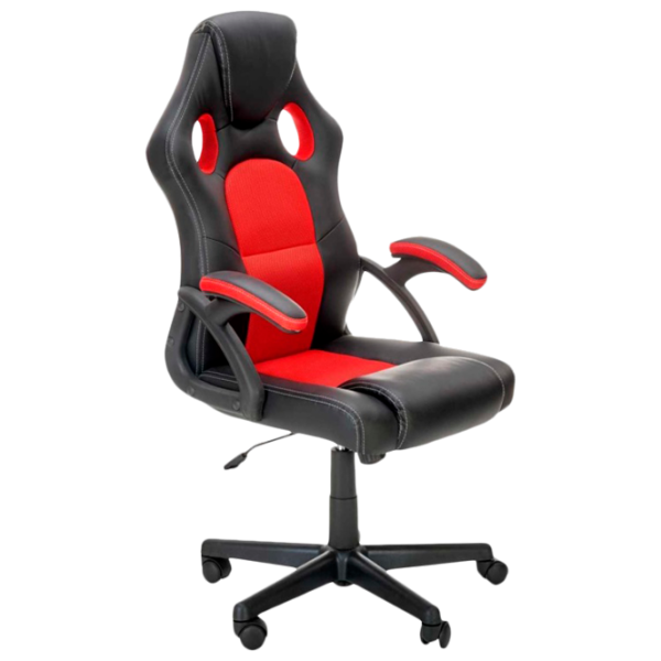 Fotoliu de birou Halmar Berkel Piele artificială/ Black Red photo 1