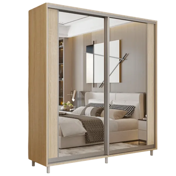 Dulap pentru haine Glisant Mobildor-Lux Aron 1900 K2 3025 190 x 60 x 220 / PAL / Stejar Sonoma photo 1 Dulap pentru haine Glisant Mobildor-Lux Aron 1900 K2 3025 190 x 60 x 220 / PAL / Stejar Sonoma photo 1
