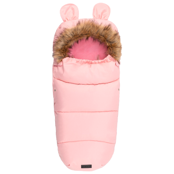 Husă pentru cărucior MoMi Footmuf Blană artificială, poliester/ Pink photo 1